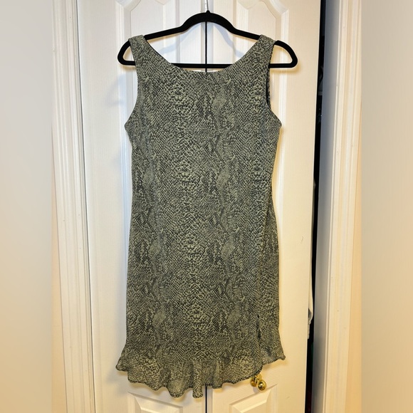 Vintage Y2K Animal Print - Animal Print Green Snake Dress - Picture 2 of 6